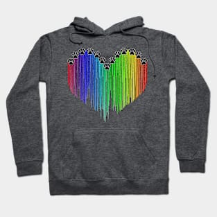 Paw Print Rainbow Hoodie